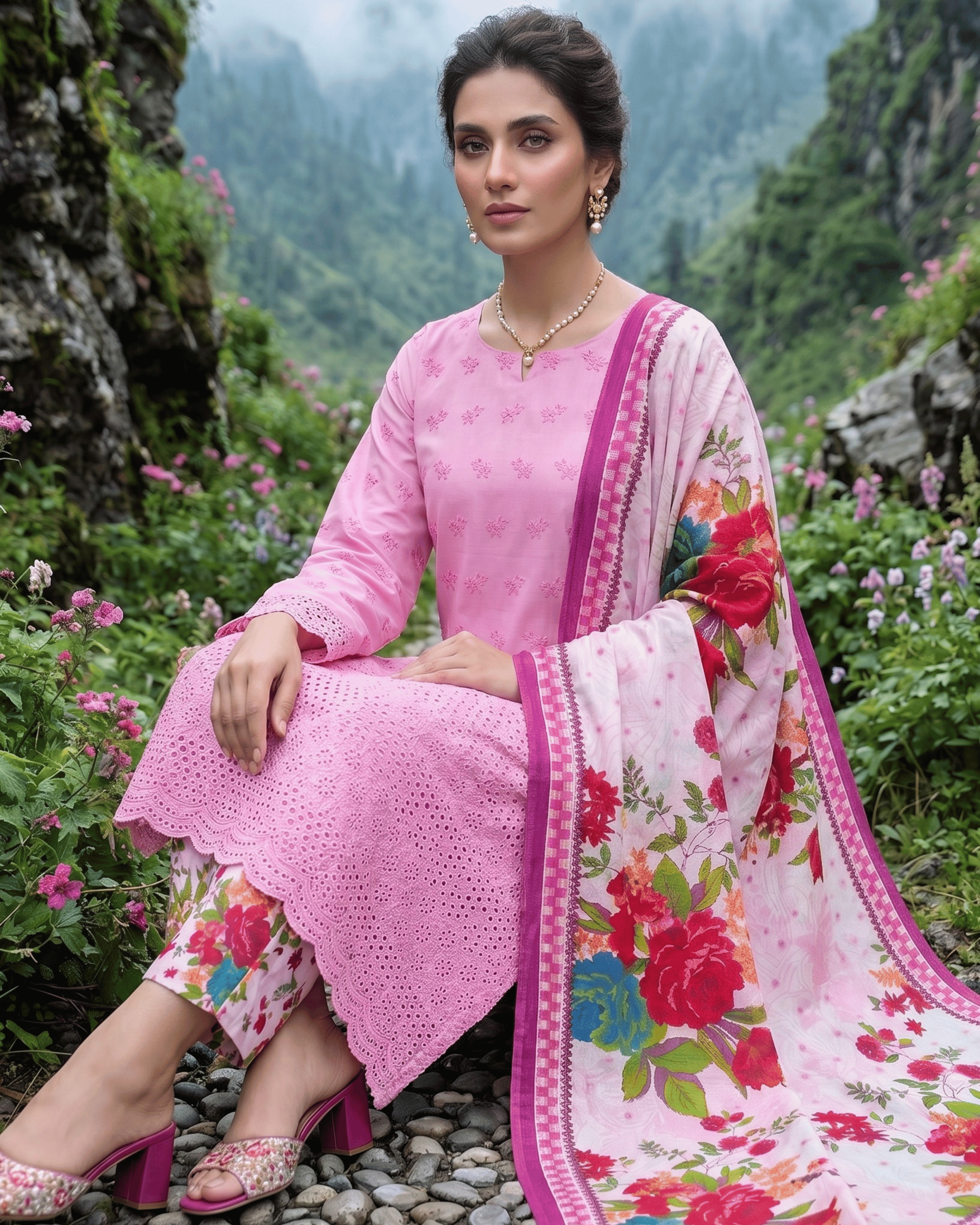 Esra 3-Piece Chickenkari Lawn by Dr. Haris (ESR-012)