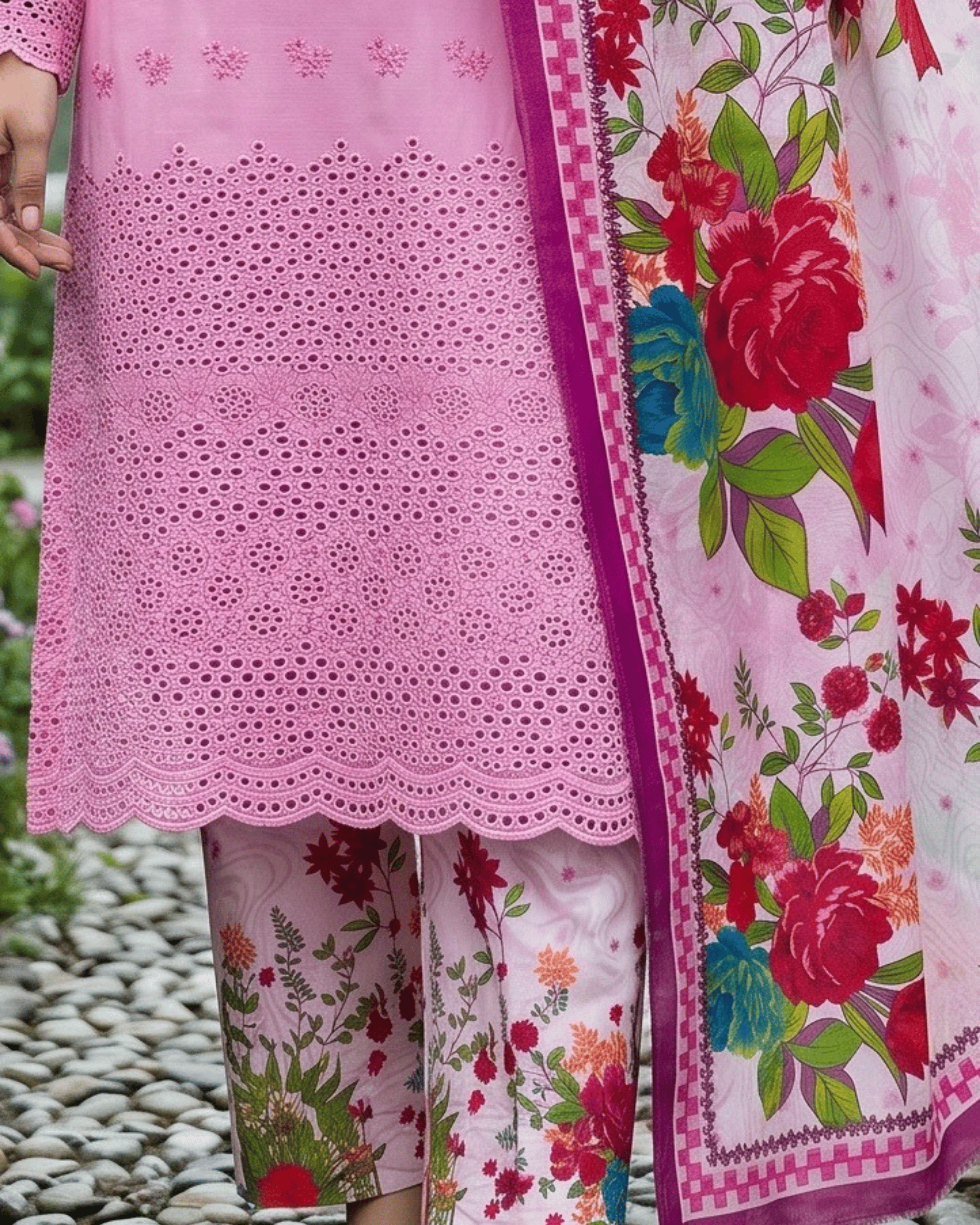 Esra 3-Piece Chickenkari Lawn by Dr. Haris (ESR-012)