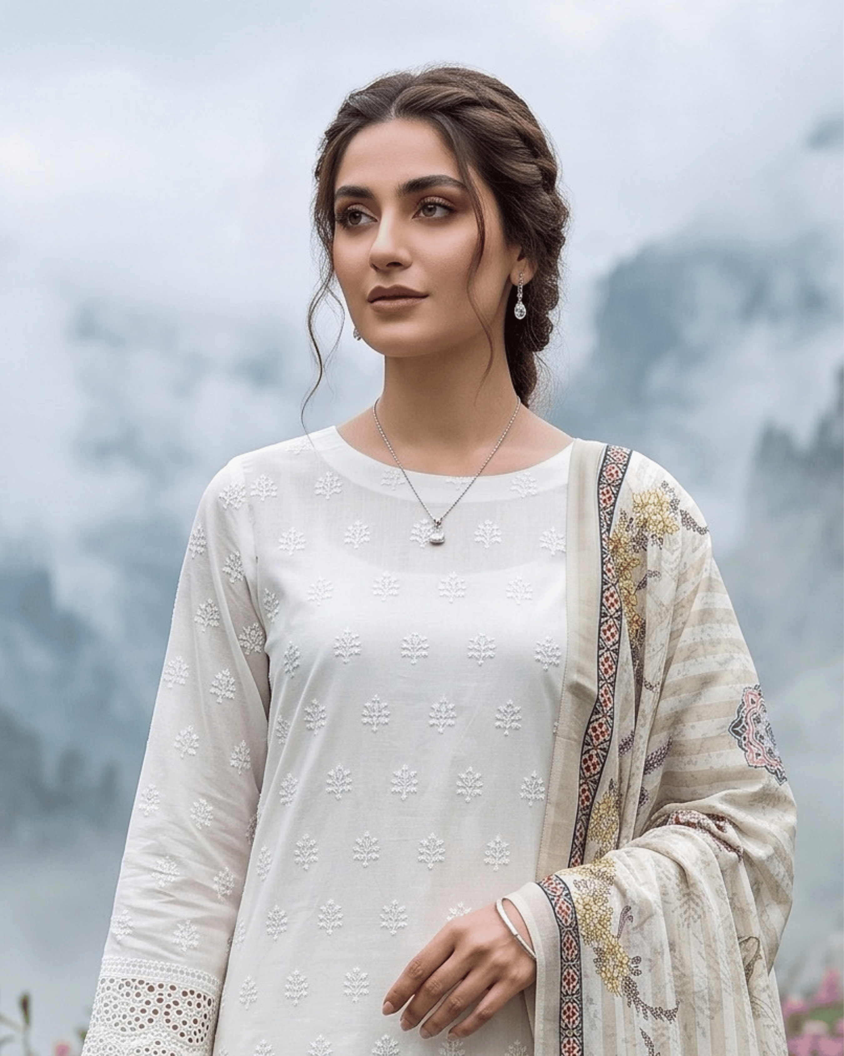 Esra 3-Piece Chickenkari Lawn by Dr. Haris (ESR-013)
