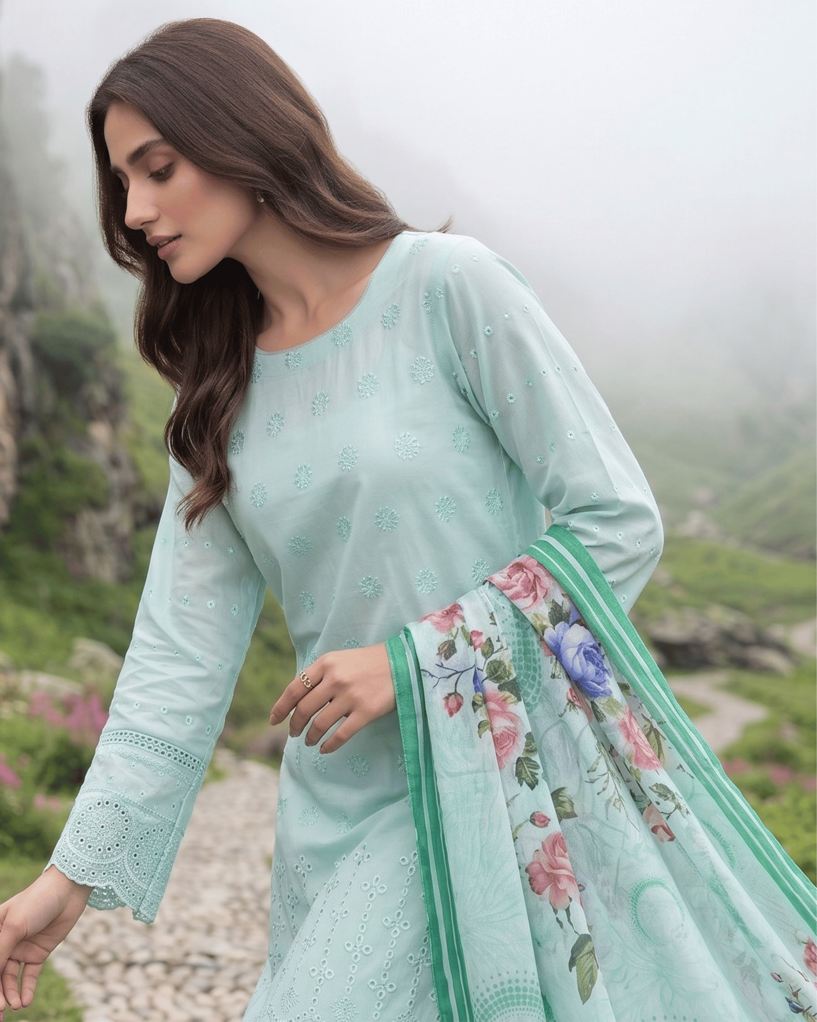 Esra 3-Piece Chickenkari Lawn by Dr. Haris (ESR-016)