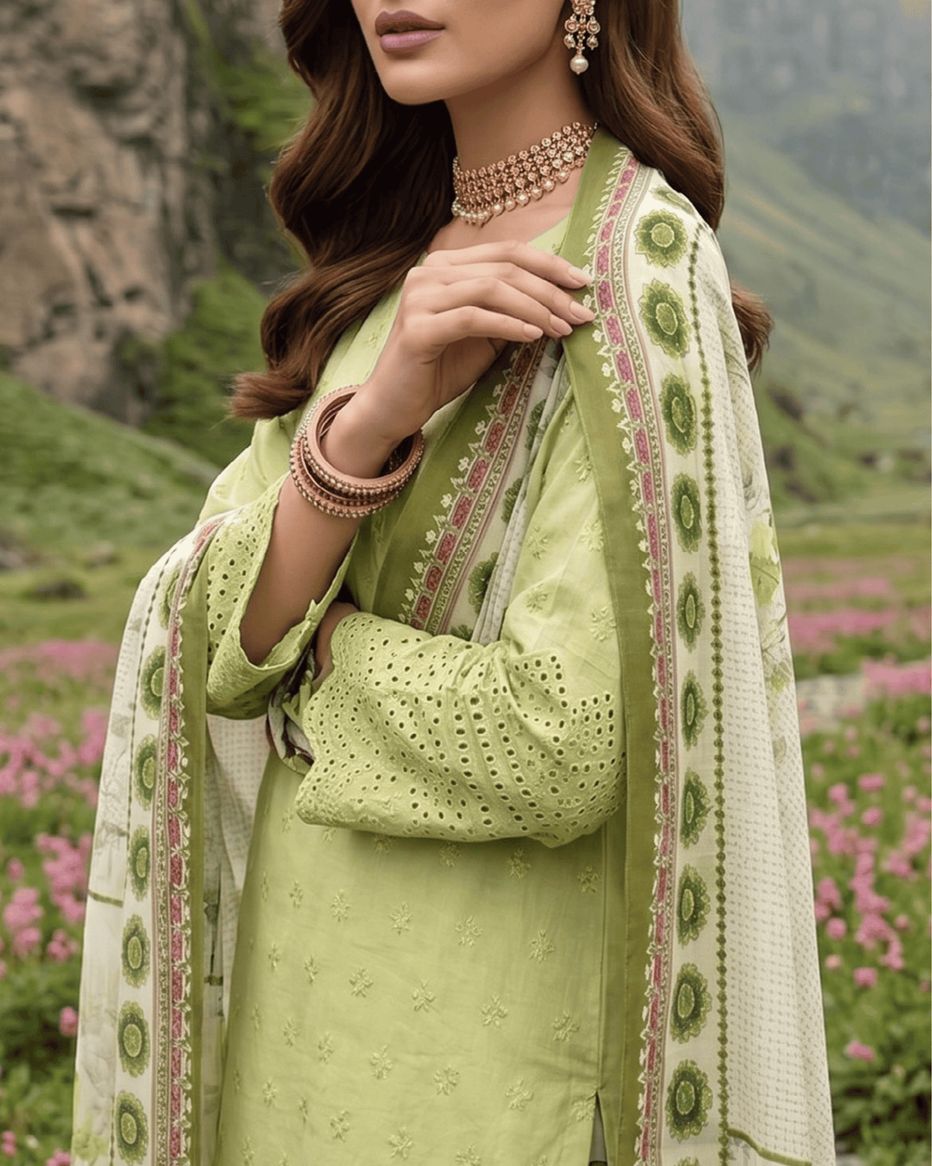 Esra 3-Piece Chickenkari Lawn by Dr. Haris (ESR-018)