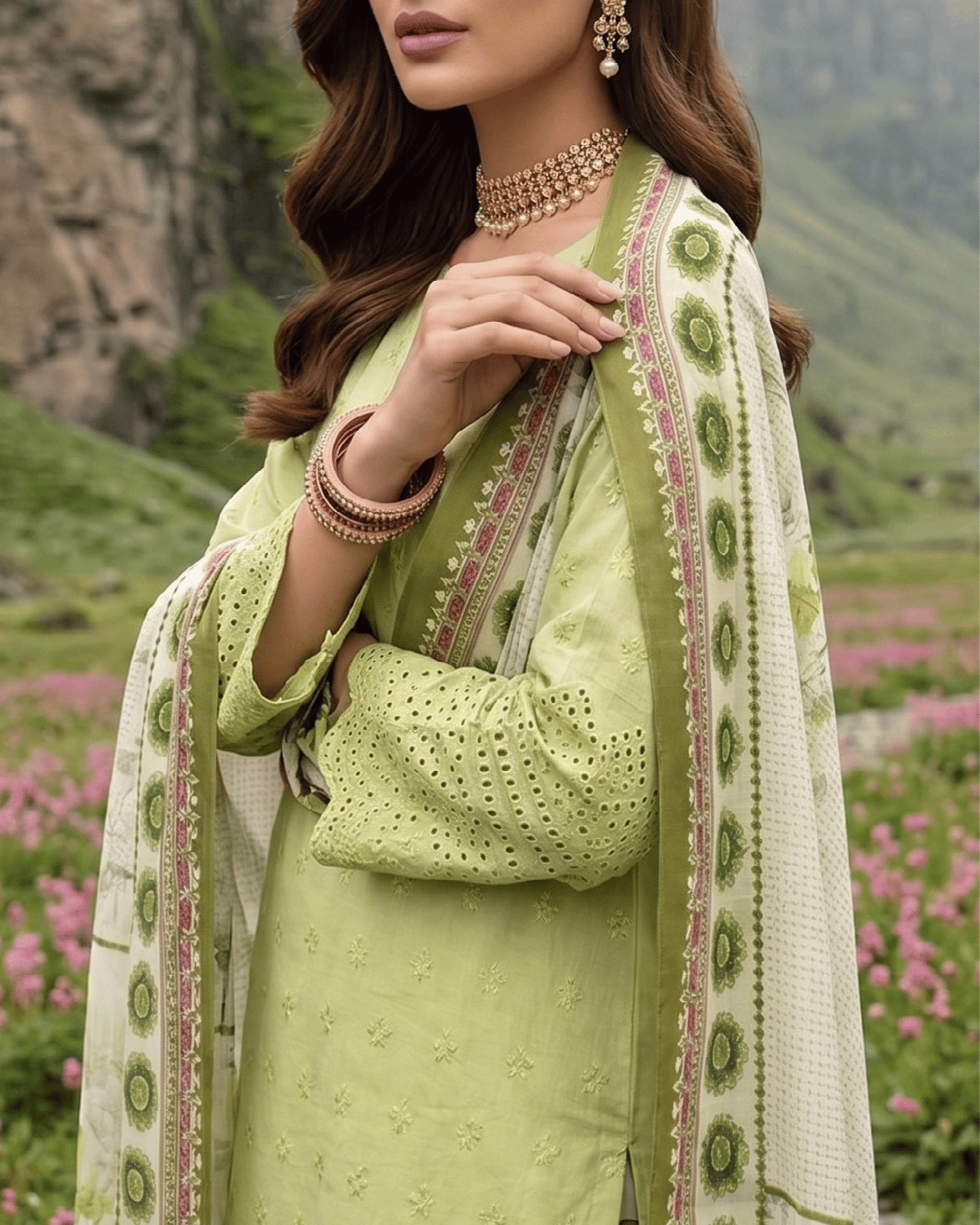 Esra 3-Piece Chickenkari Lawn by Dr. Haris (ESR-018)