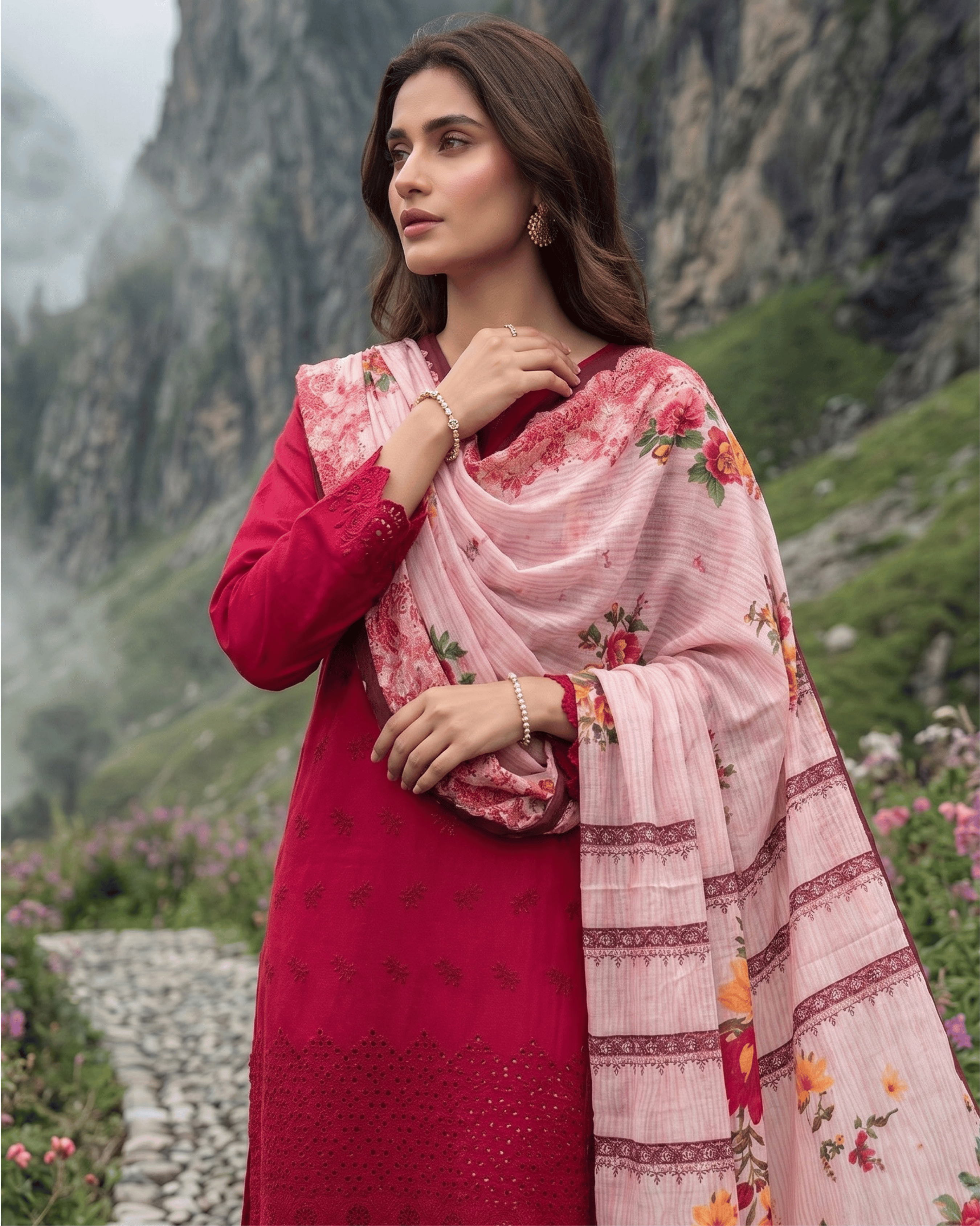 Esra 3-Piece Chickenkari Lawn by Dr. Haris (ESR-019)