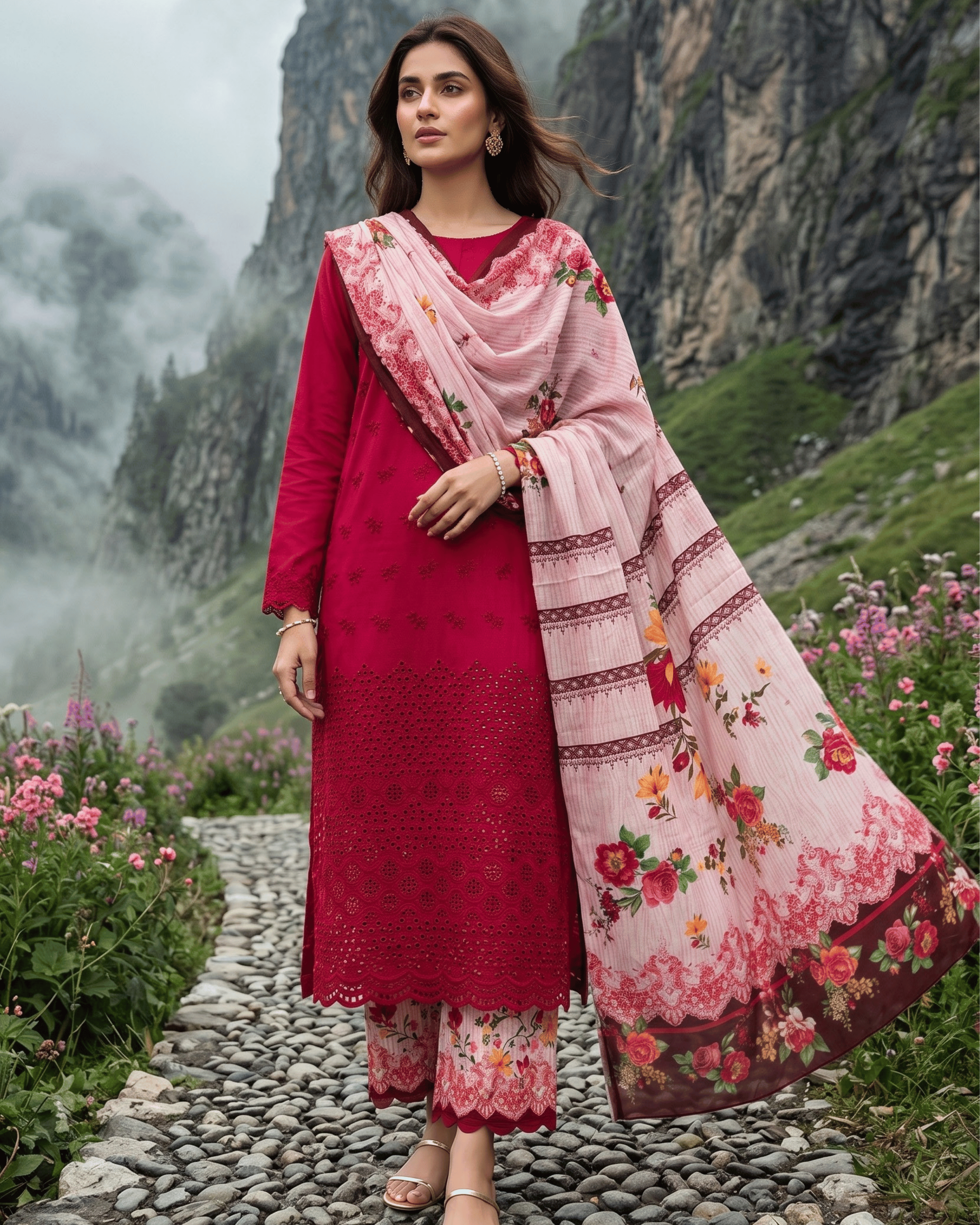 Esra 3-Piece Chickenkari Lawn by Dr. Haris (ESR-019)