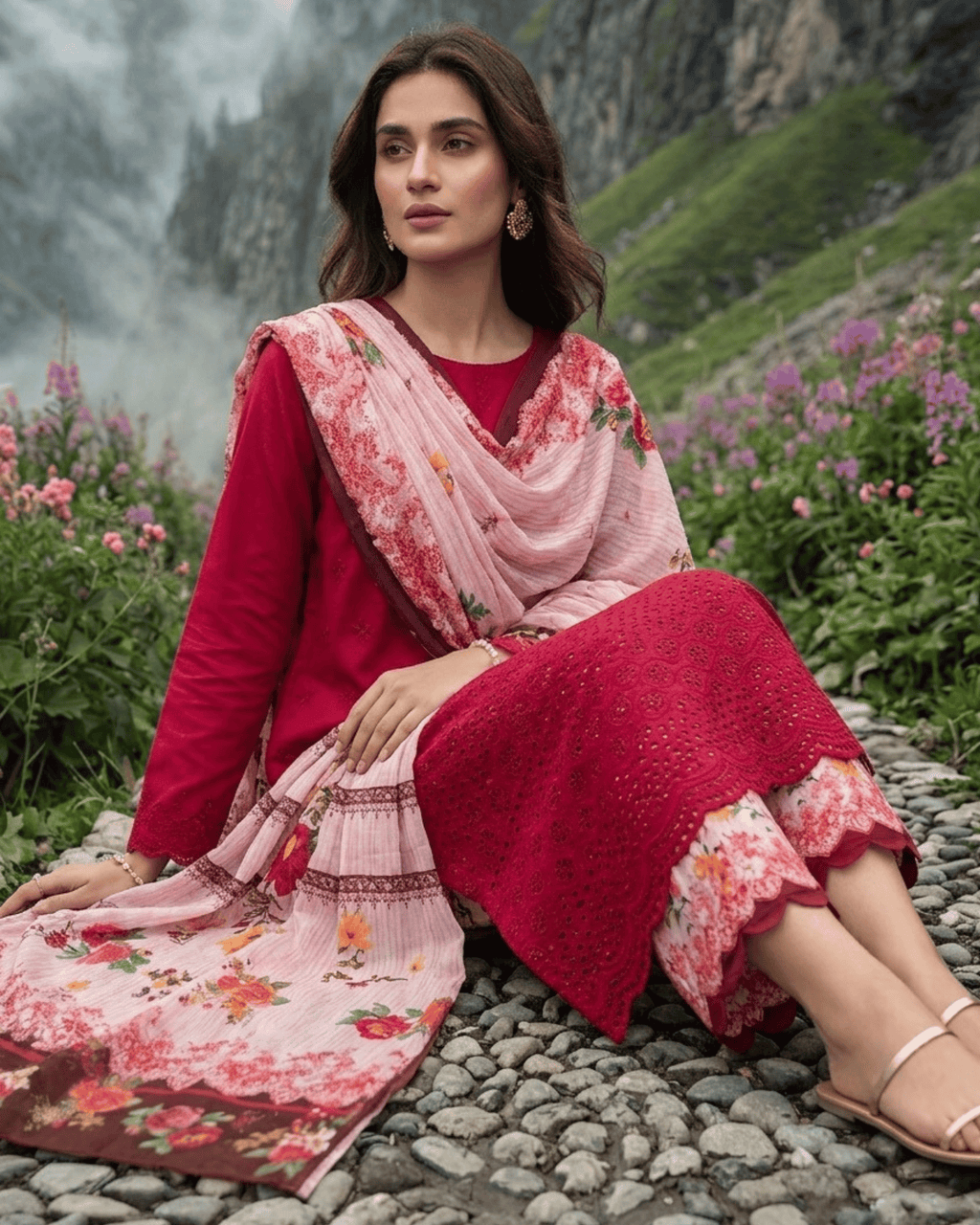 Esra 3-Piece Chickenkari Lawn by Dr. Haris (ESR-019)