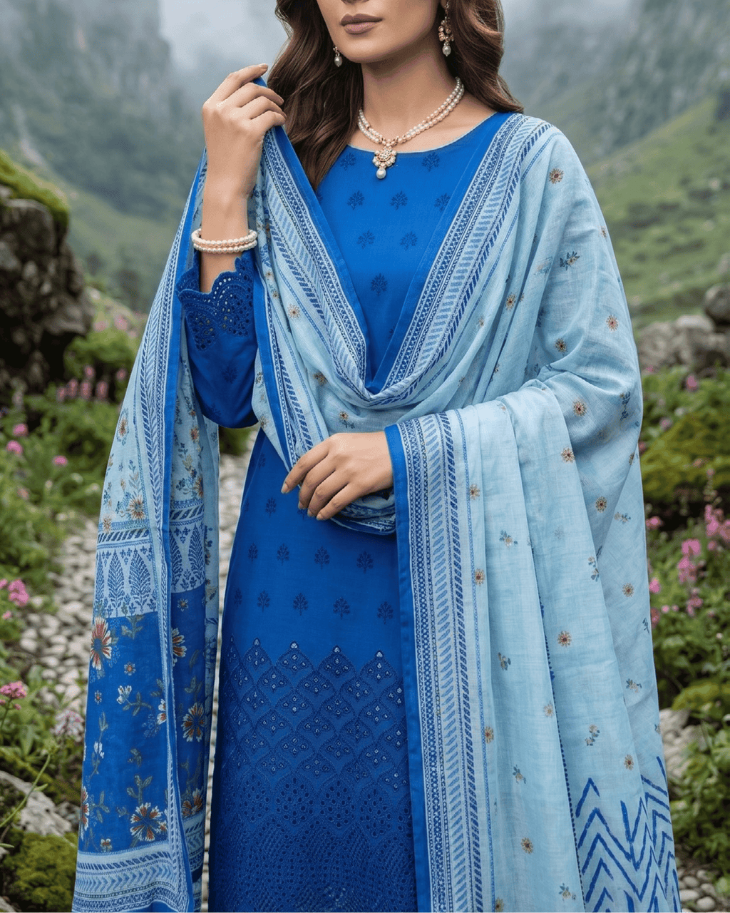 Esra 3-Piece Chickenkari Lawn by Dr. Haris (ESR-020)