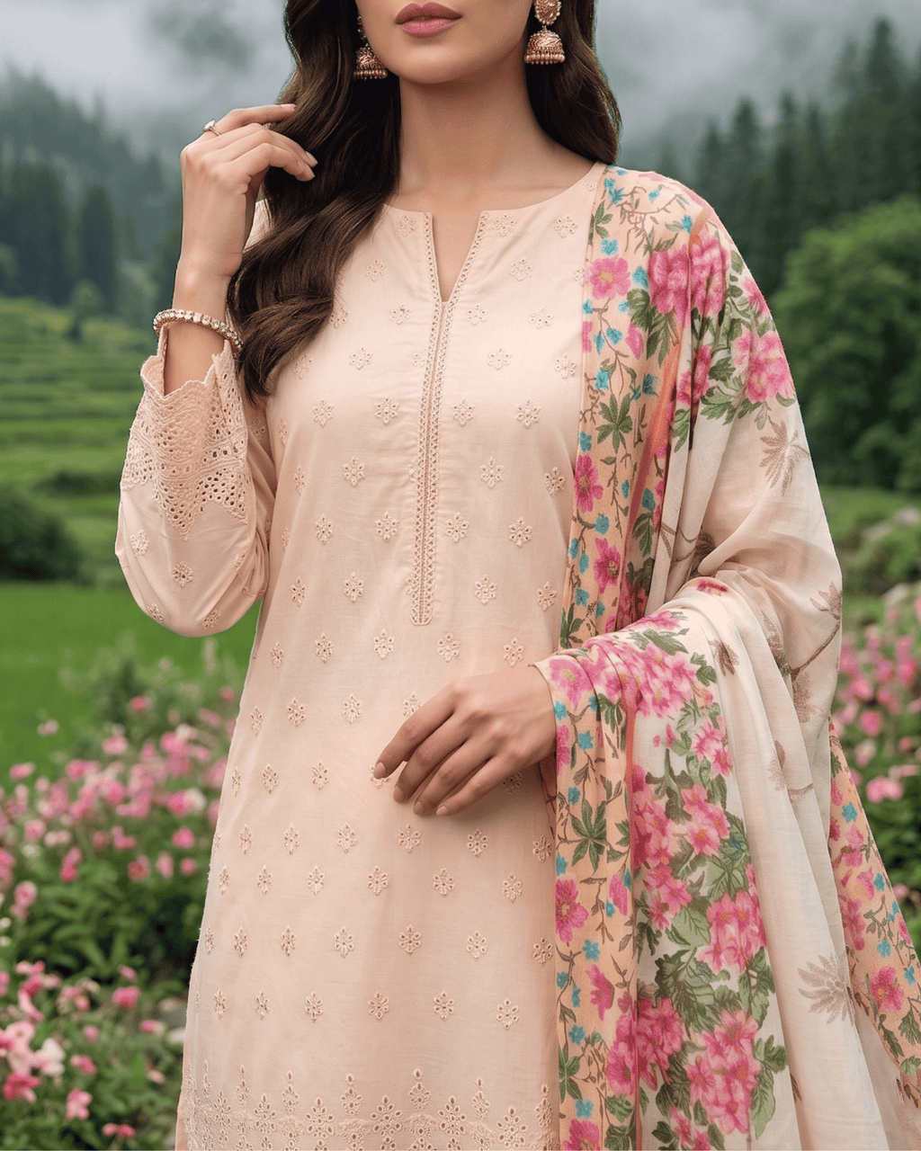 Esra 3-Piece Chickenkari Lawn by Dr. Haris (ESR-021)