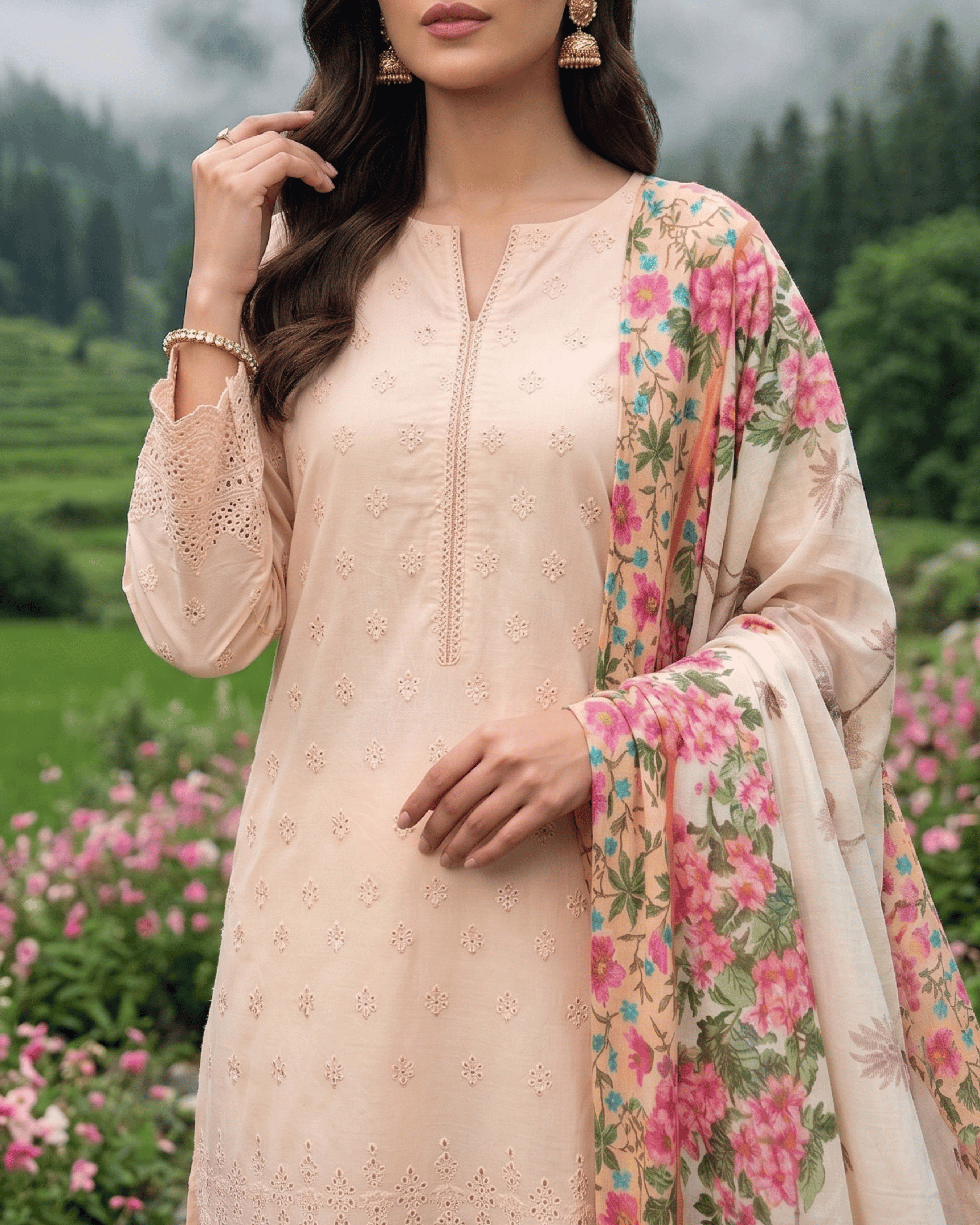 Esra 3-Piece Chickenkari Lawn by Dr. Haris (ESR-021)