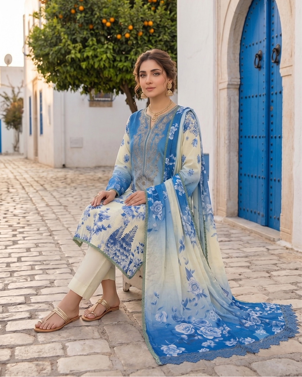 Rozana 3-Piece Embroidered Lawn by Dr. Haris (ROZ-001)