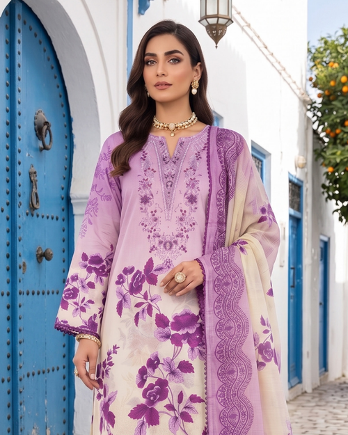 Rozana 3-Piece Embroidered Lawn by Dr. Haris (ROZ-003)