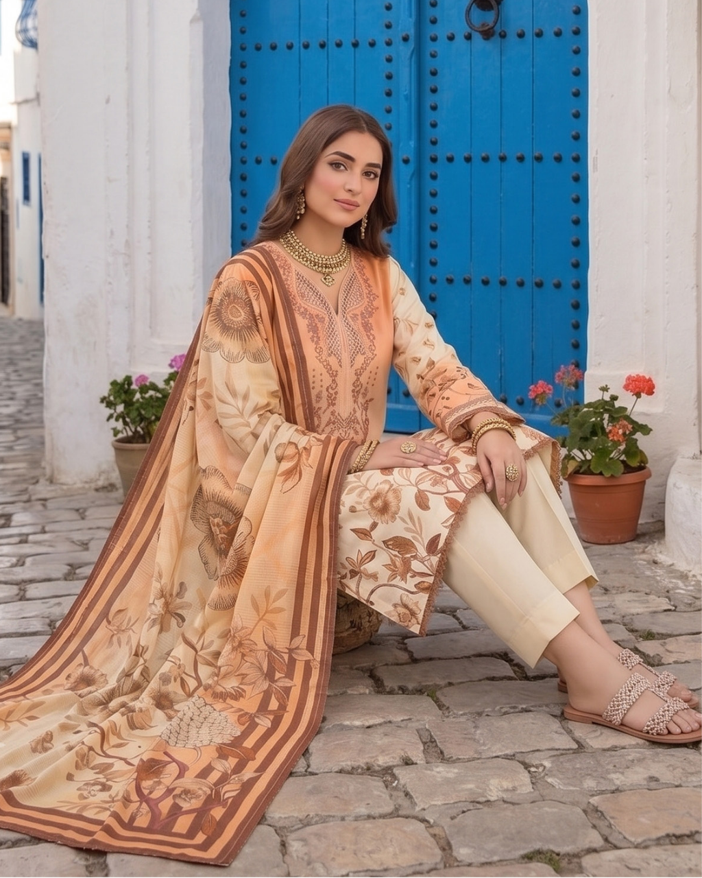 Rozana 3-Piece Embroidered Lawn by Dr. Haris (ROZ-004)