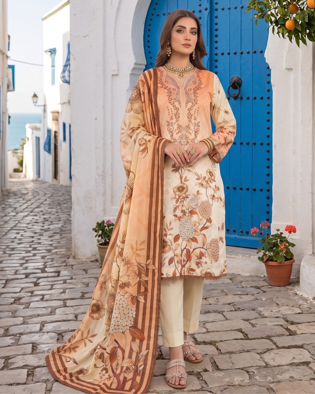 Rozana 3-Piece Embroidered Lawn by Dr. Haris (ROZ-004)