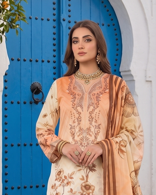 Rozana 3-Piece Embroidered Lawn by Dr. Haris (ROZ-004)