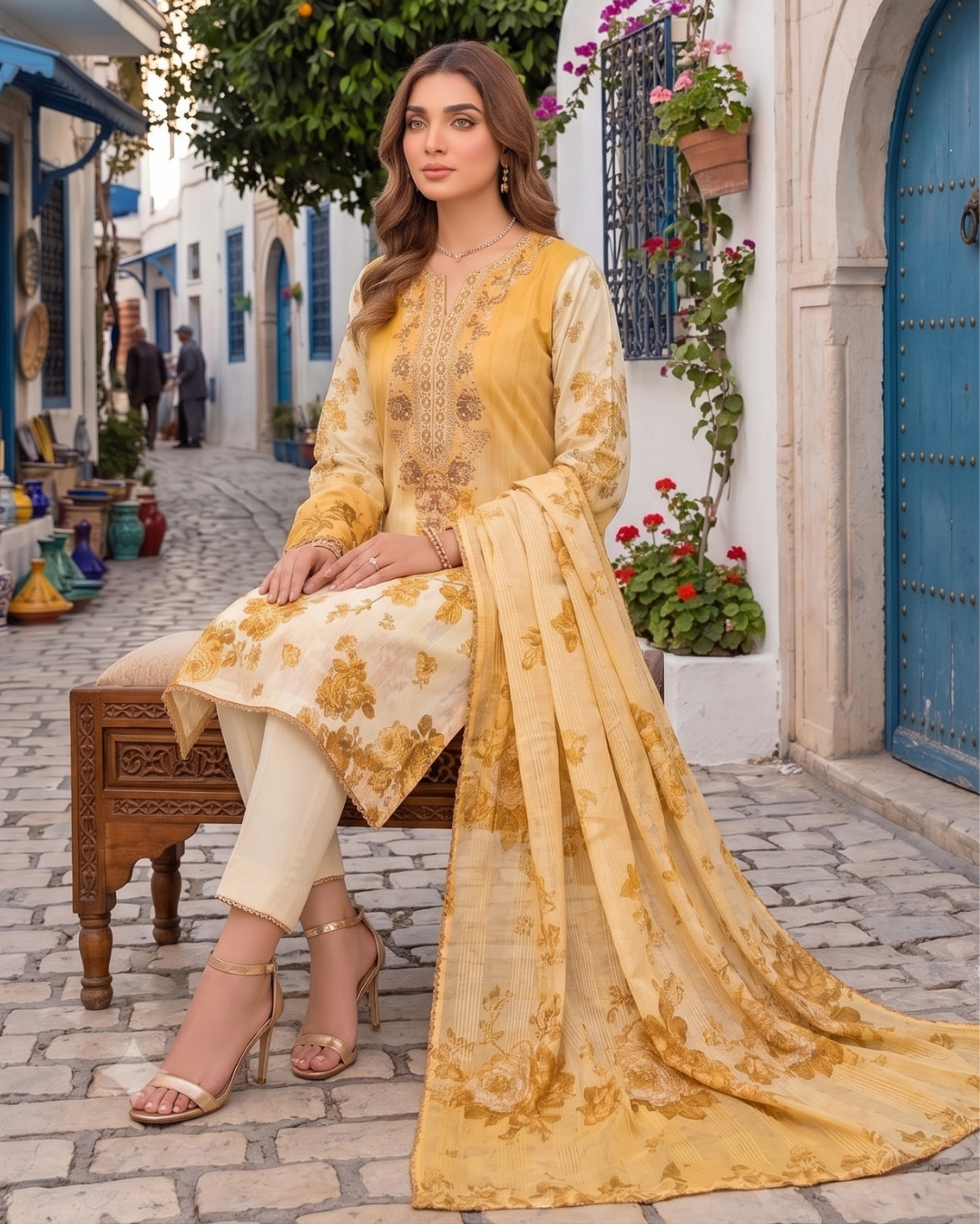 Rozana 3-Piece Embroidered Lawn by Dr. Haris (ROZ-005)