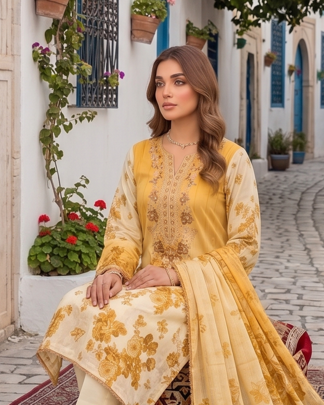 Rozana 3-Piece Embroidered Lawn by Dr. Haris (ROZ-005)