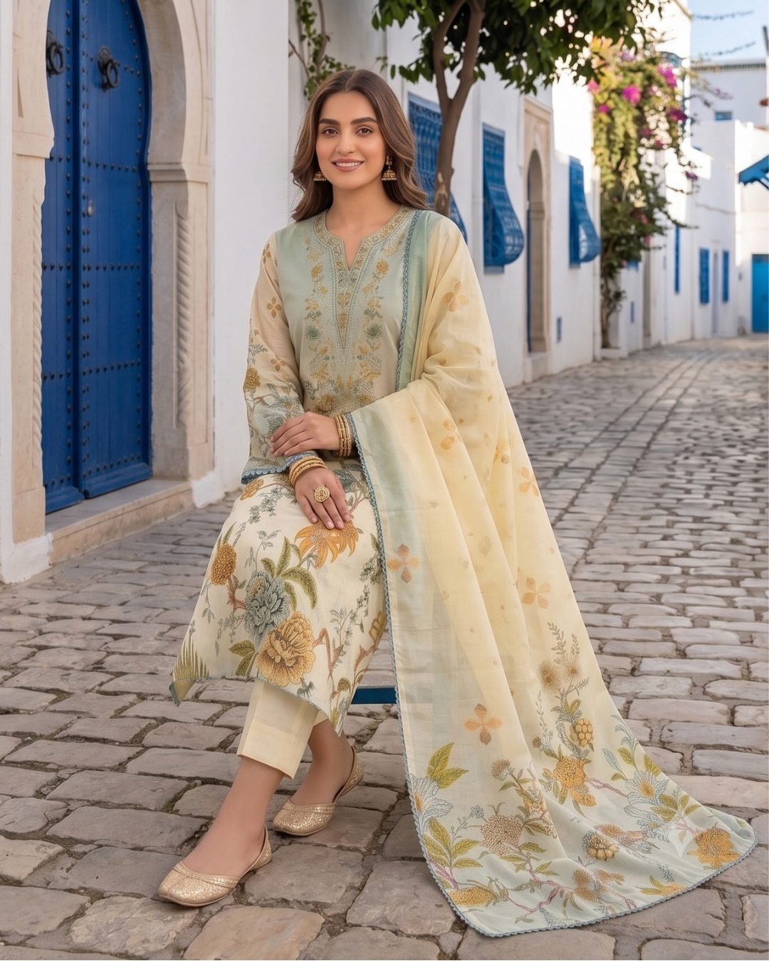 Rozana 3-Piece Embroidered Lawn by Dr. Haris (ROZ-008)