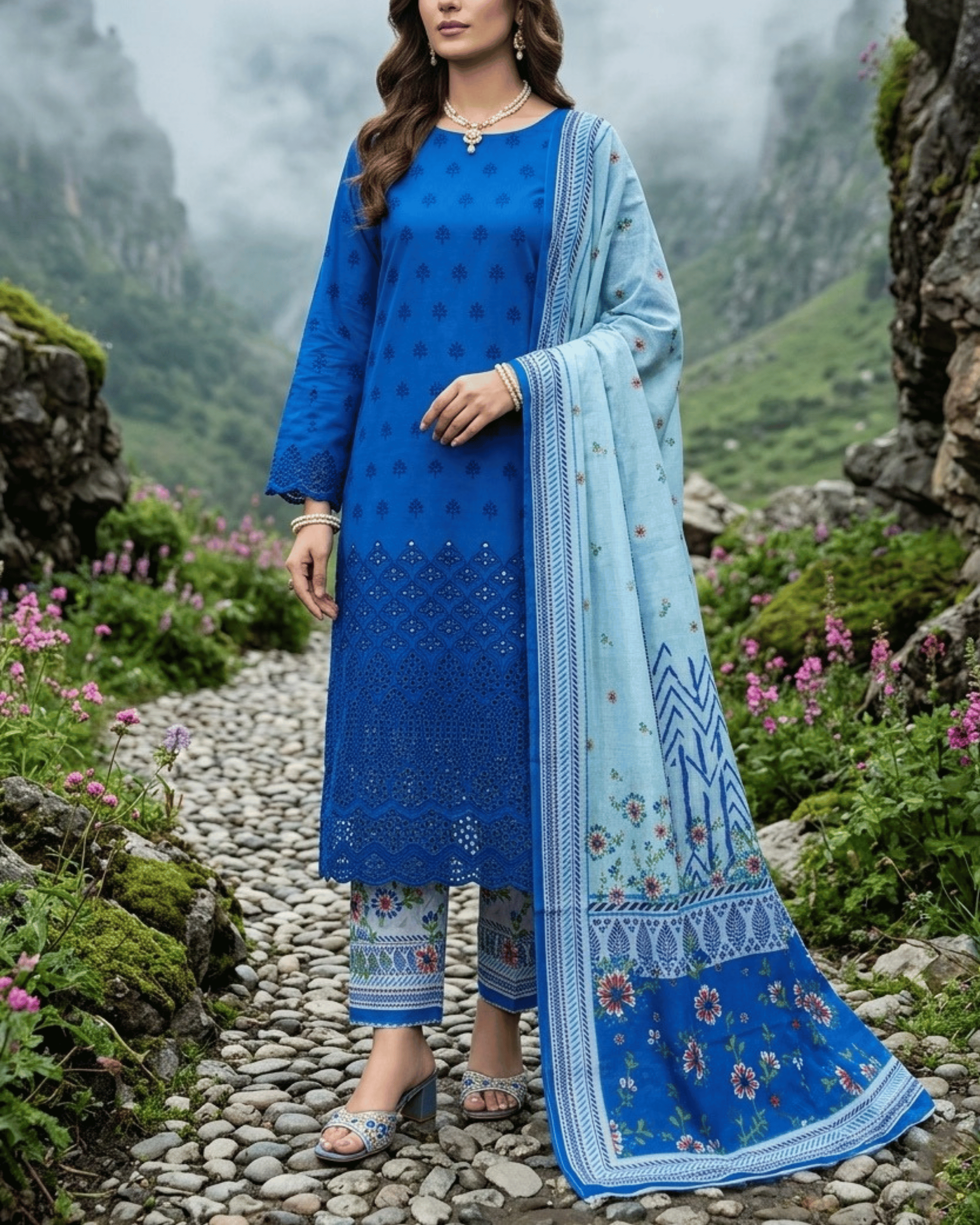 Esra 3-Piece Chickenkari Lawn by Dr. Haris (ESR-020)