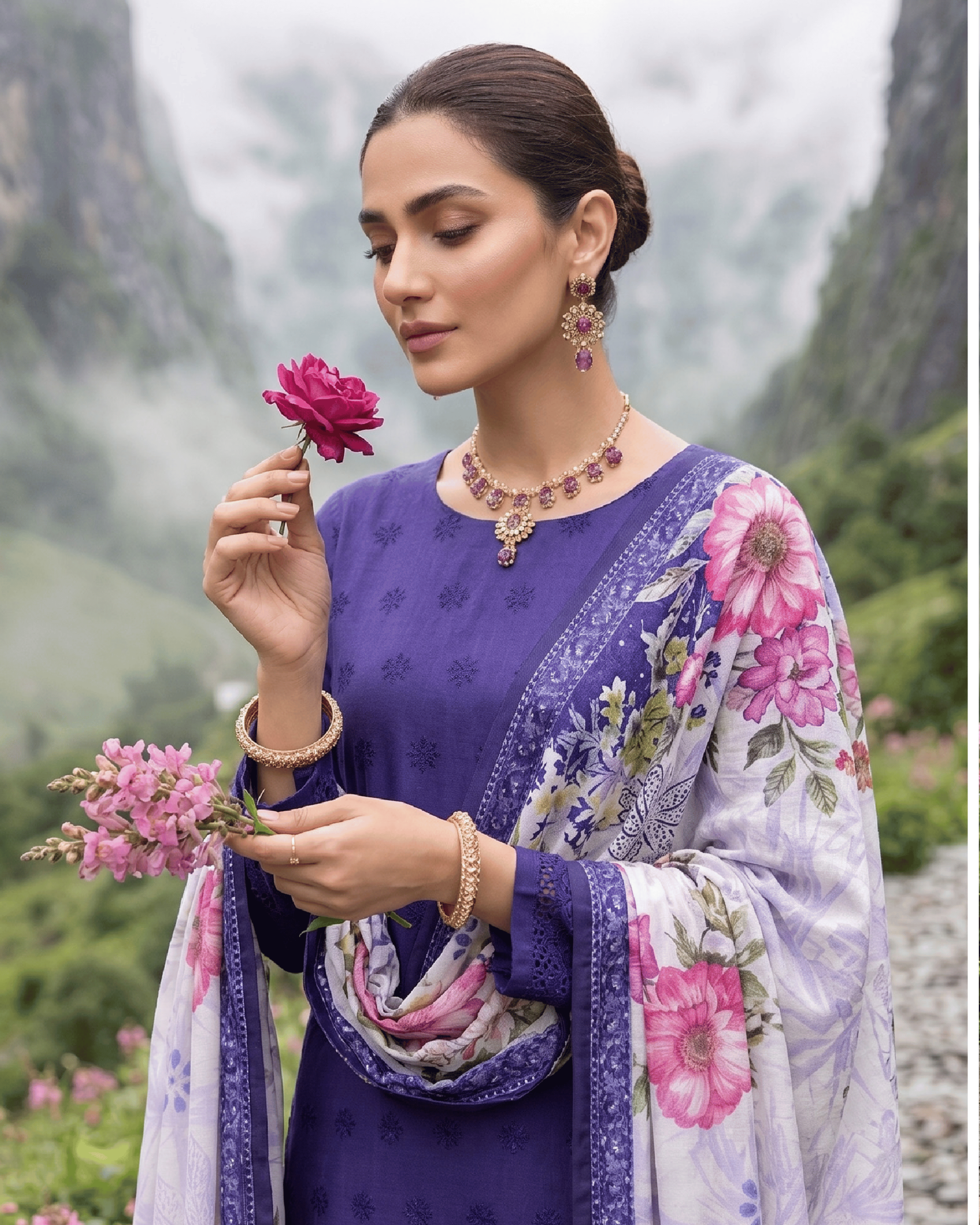 Esra 3-Piece Chickenkari Lawn by Dr. Haris (ESR-022)