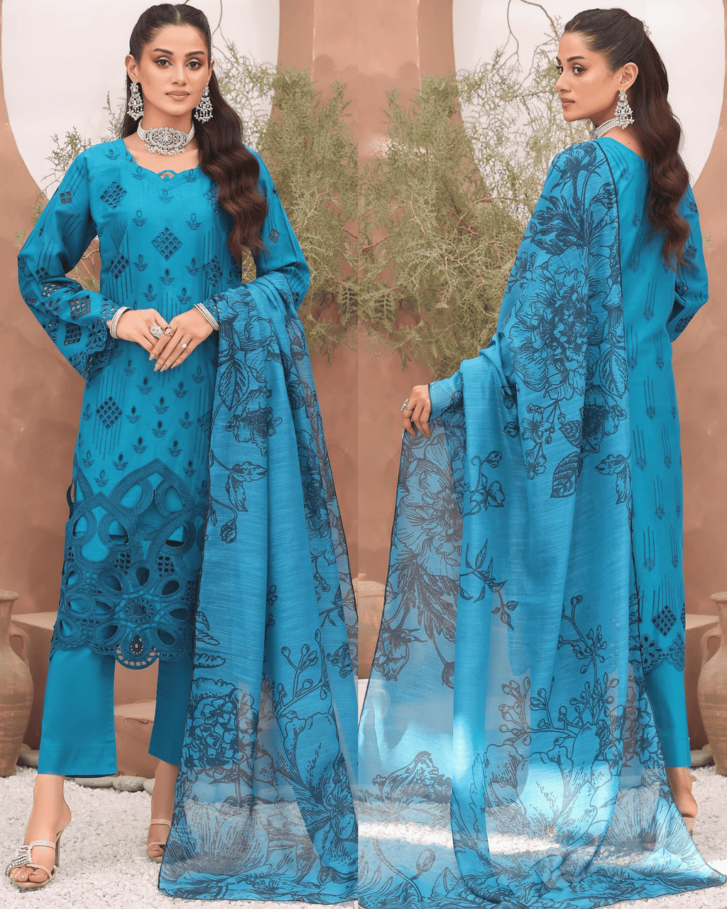 Dr Shiffli 3-Piece Embroidered Lawn by Dr. Haris (DRS-025)