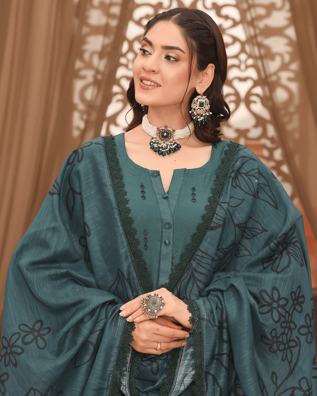 Dr Shiffli 3-Piece Embroidered Lawn by Dr. Haris (DRS-026)