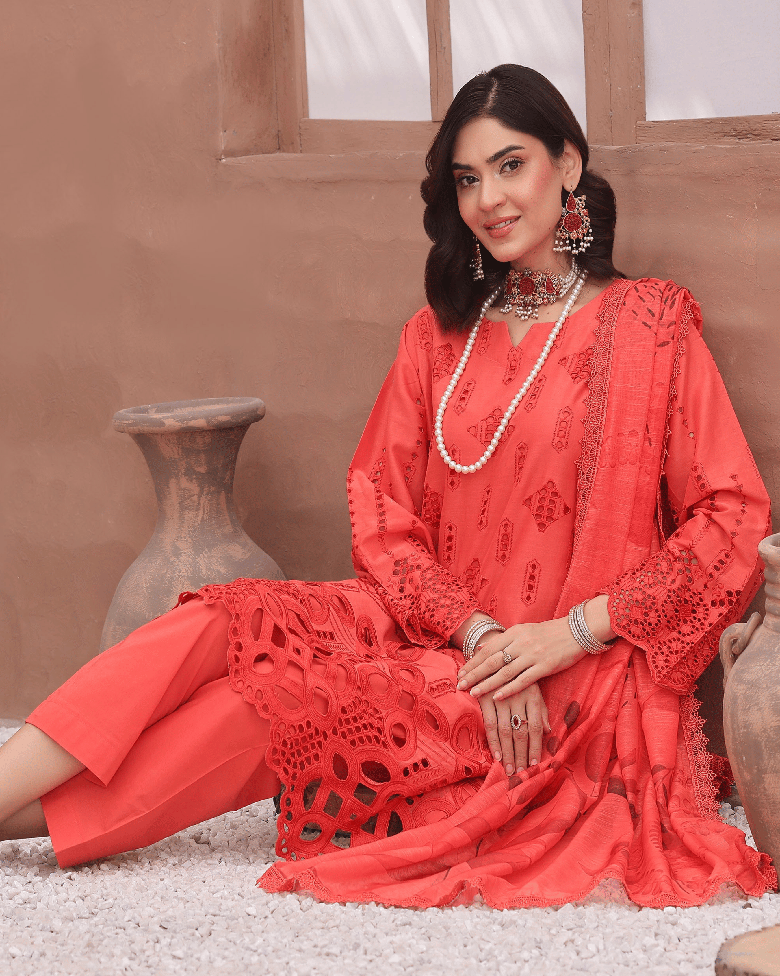Dr Shiffli 3-Piece Embroidered Lawn by Dr. Haris (DRS-029)