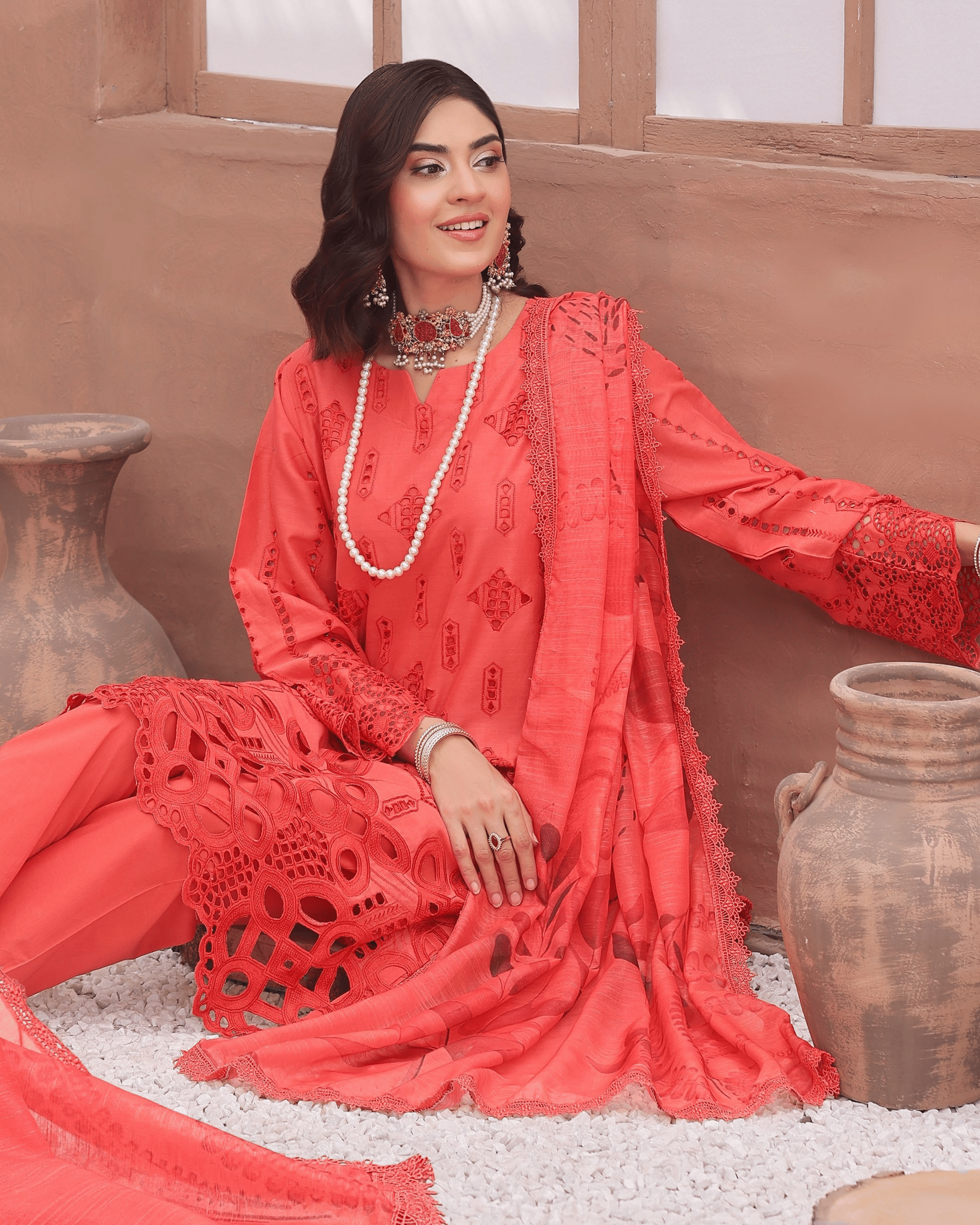 Dr Shiffli 3-Piece Embroidered Lawn by Dr. Haris (DRS-029)