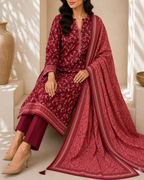 3-Piece Printed Lawn Suit by Safina A-One Textile (D-175)