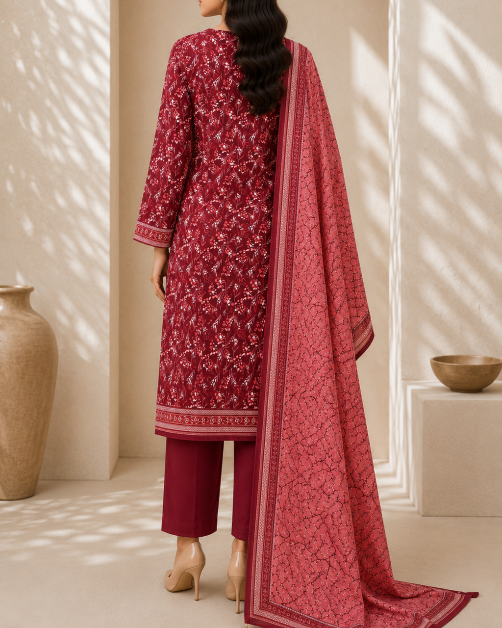 3-Piece Printed Lawn Suit by Safina A-One Textile (D-175)