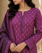 3-Piece Printed Lawn Suit by Safina A-One Textile (D-04b)