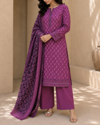 3-Piece Printed Lawn Suit by Safina A-One Textile (D-04b)