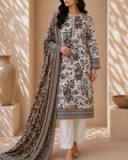3-Piece Printed Lawn Suit by Safina A-One Textile (D-08a)