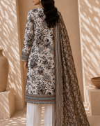 3-Piece Printed Lawn Suit by Safina A-One Textile (D-08a)