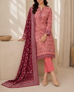 3-Piece Printed Lawn Suit by Safina A-One Textile (D-156)