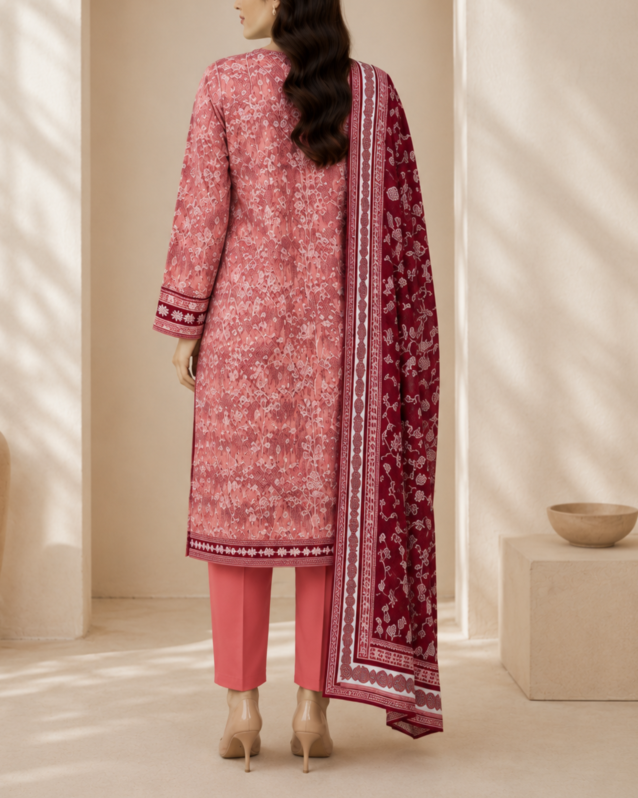 3-Piece Printed Lawn Suit by Safina A-One Textile (D-156)