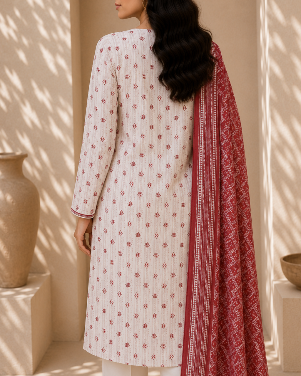 3-Piece Printed Lawn Suit by Safina A-One Textile (D-188)
