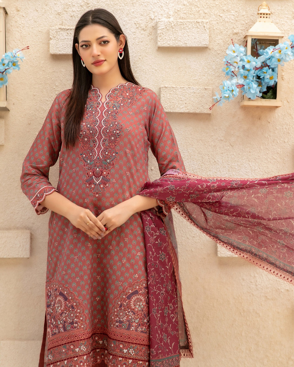 Laveen 3-Piece Embroidered Lawn by Tawakkal (D-4126)