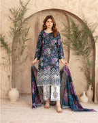 Merachi 3-Piece Embroidered Lawn by Tawakkal (D-3495)
