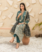Neel 3-Piece Embroidered Lawn by Tawakkal (D-4121)