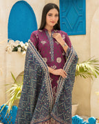 Neel 3-Piece Embroidered Lawn by Tawakkal (D-4122)